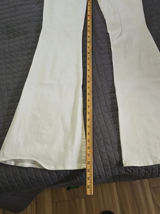 L'AGENCE White Denim Flare Jeans Womens Size 25 Summer Vacation Versatile EUC - Picture 8 of 9